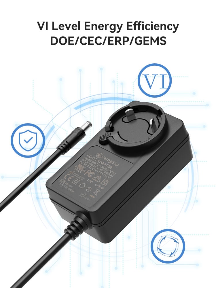 12V 6A Interchangeable Plug Power Adapter