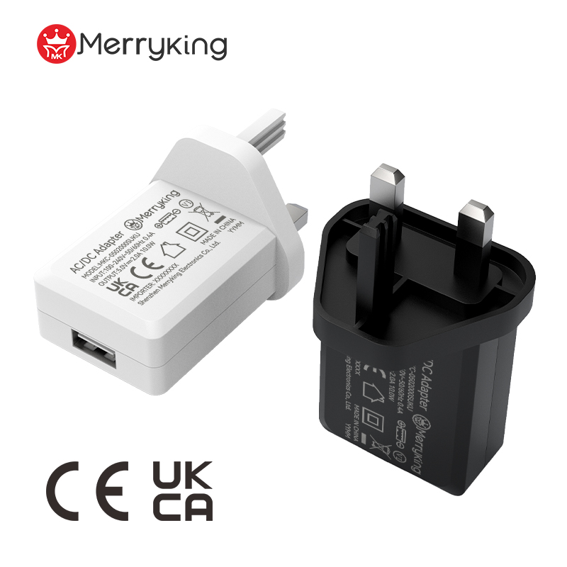 Káblový nabíjač USB A 5 V 3000 mA, britský štandard