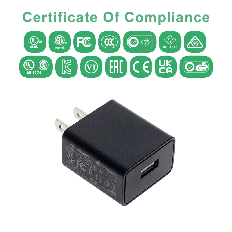 American Type 5 V 2,4 A Wall USB Charger Adapter