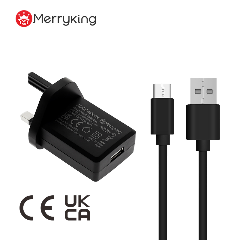 Káblový nabíjač USB A 5 V 3000 mA, britský štandard