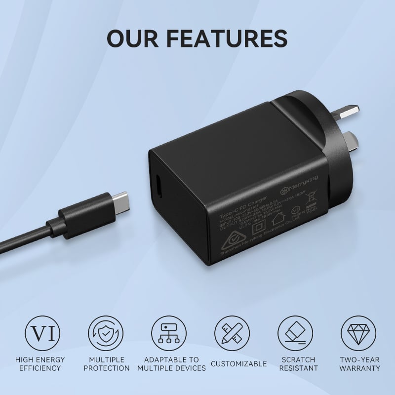 AU Plug Type-c 18W Fast Charger