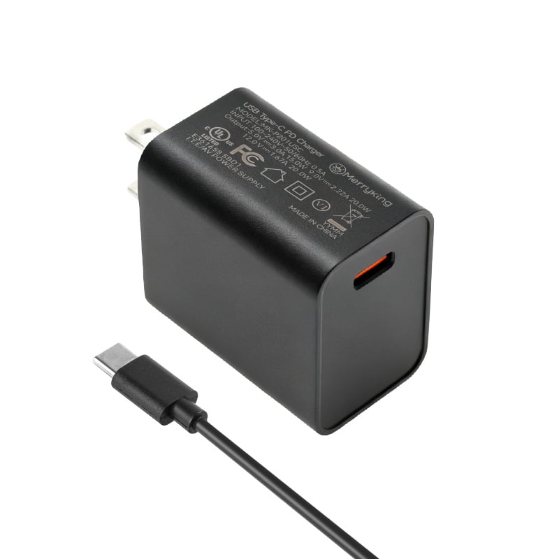US Plug Single Type-c 20W PD Charger