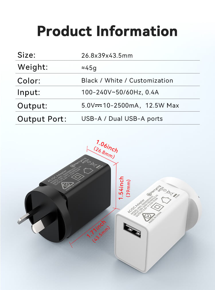 AU Standard 5Volt 2Amp Type A Charger