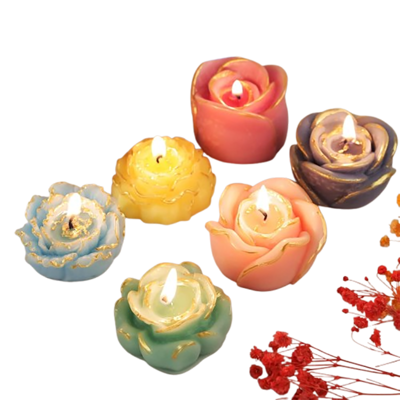 HOT Silicone Flower Shape Candle Mold Silicone Molds for Soy Wax, Beeswax, Candle Making, Resin Craft