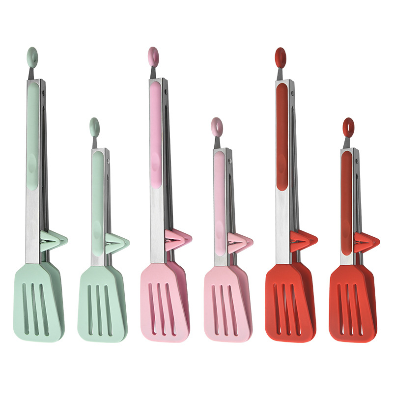 HOT Non stick Silicone Shovel clamp egg turner flipper spatula clamp for frying steaksteak, bread and eggs