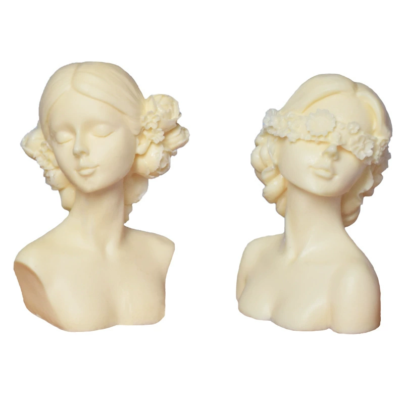 HOT Rose Girl Aromatherapy Silicone Candle Mold Non Stick custom mold for home decoration ornaments