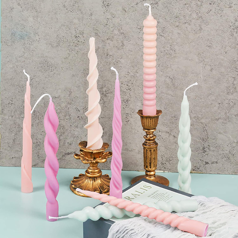 HOT High Quality Silicone Spiral Candle Mold Pillar Candle Mold Cylinder Candle Mold Resin Casting Mold Candle Making Molds Silicone Mold for Home Decorate
