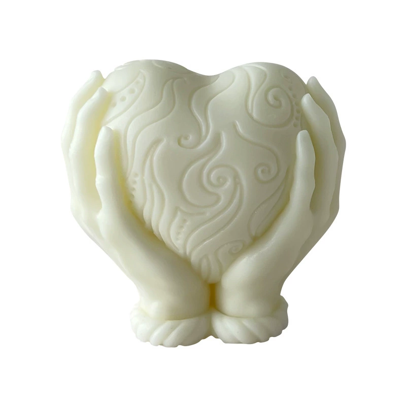 HOT Silicone Non-Stick Candle Mould Love shape Molds for candles making Festival mold