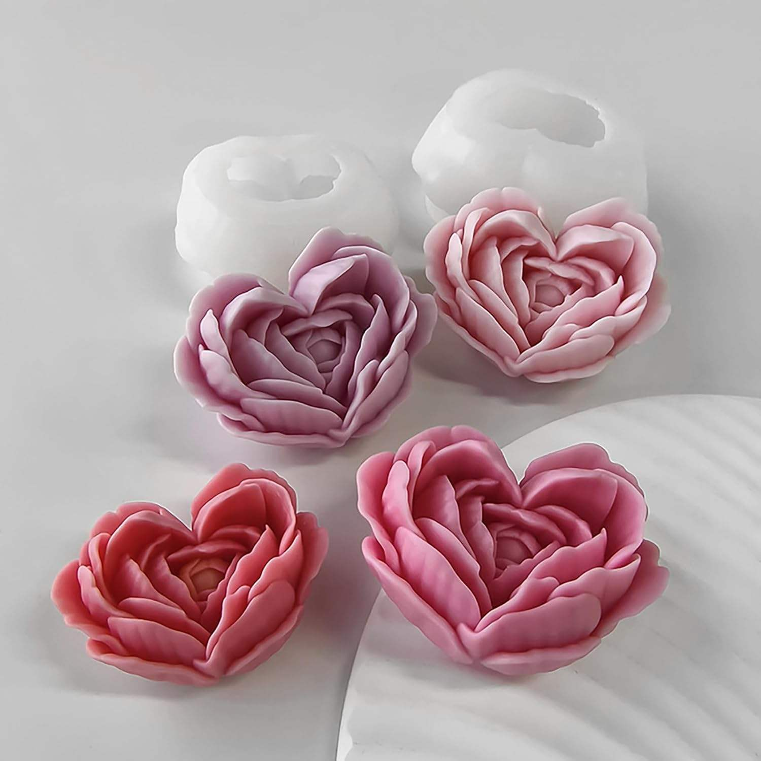 HOT silicone 3D Flower Candle Molds for Handmade Home Decor Gifts & Candles