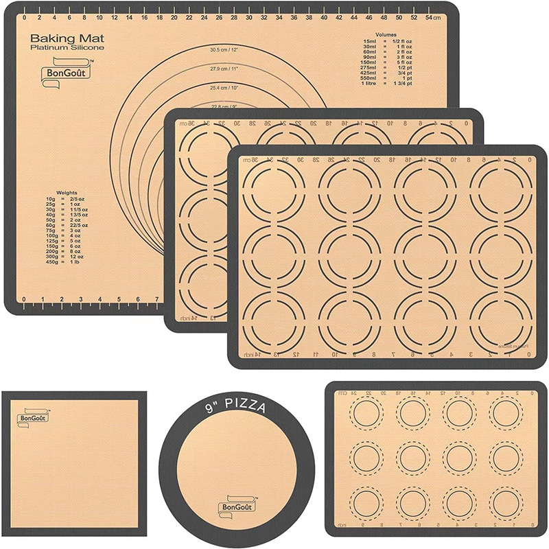 HOT Nonstick Silicone Baking Mat Set Non Slip Silicone Baking Cookie Sheet Set oven mat