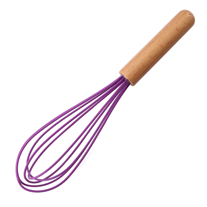HOT Stainless steel egg beater manual egg whisk kitchen utensils with wooden handle