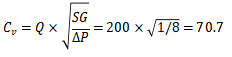 Step 1: Cv Value Calculation