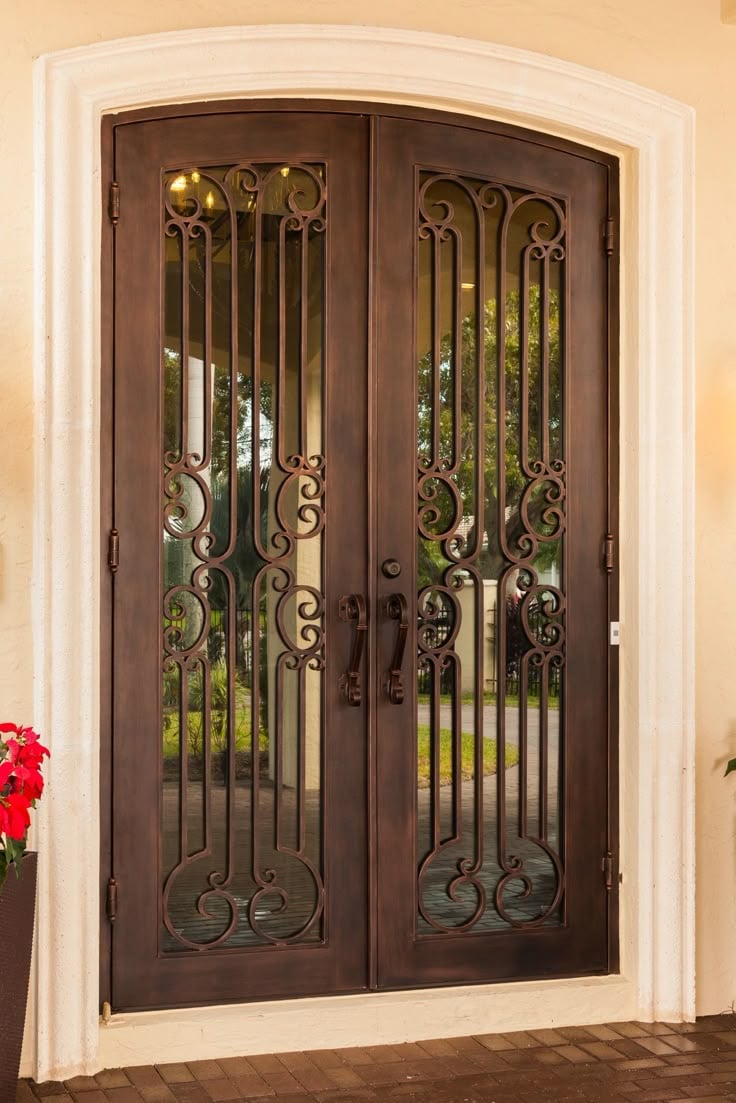 Why are steel french doors popular for commercial spaces?