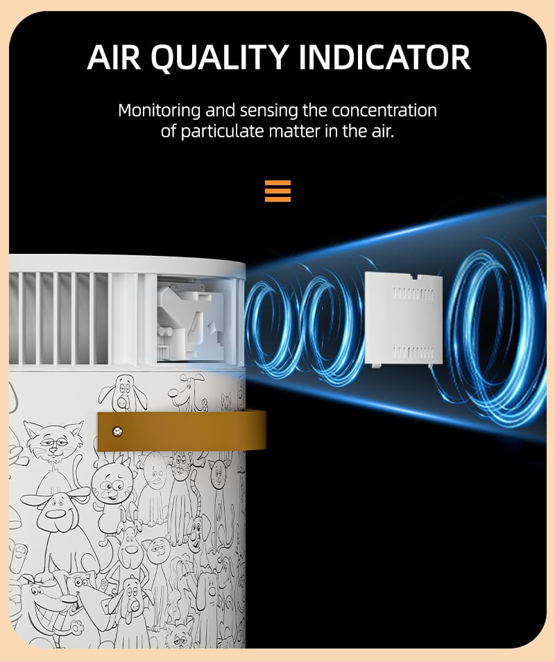 Remove Pet Hair Air Purifier with UV-C Indicator details