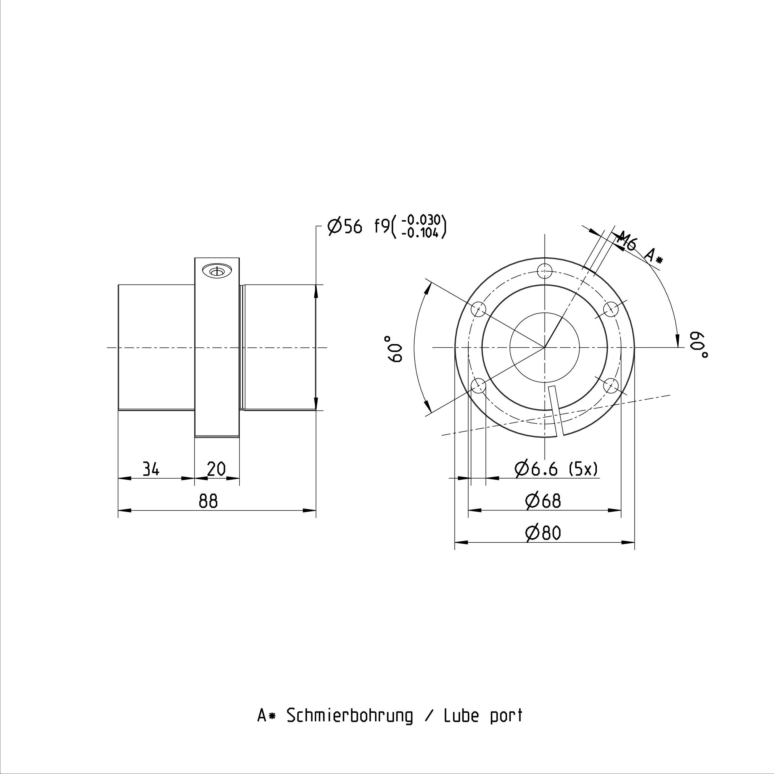 32 x 32R x 3.969 - 2 R151239014 SEM-E-S Ball Screw Nut Single Nut Right-hand Thread manufacture
