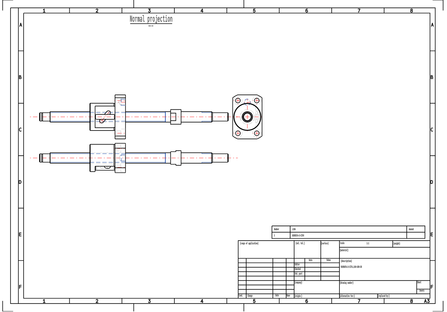 FA type ball screw W1001FA-2-C3T4 4mm lead ball screw supplier