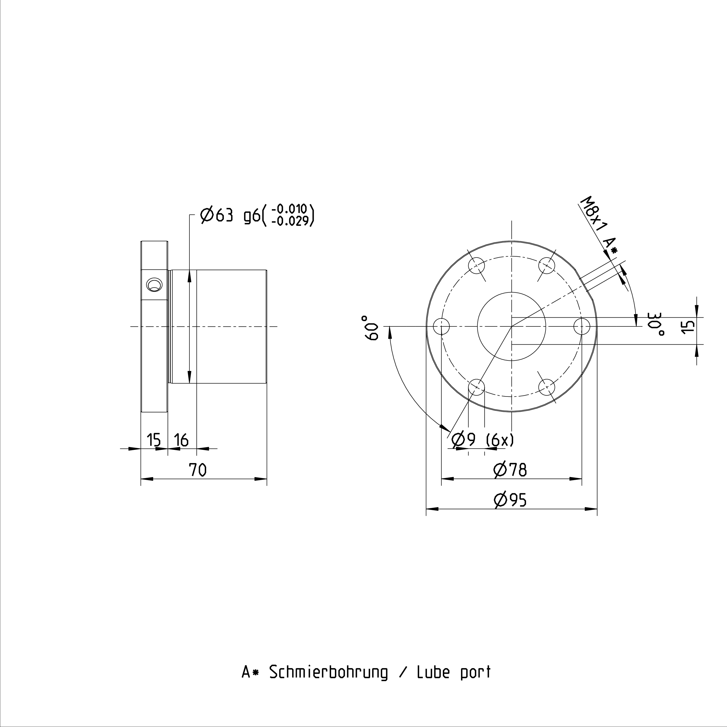 Rexroth R151244013 Single Nut Flanged Type CNC Machine Tool FEM-E-S Flange Nut details