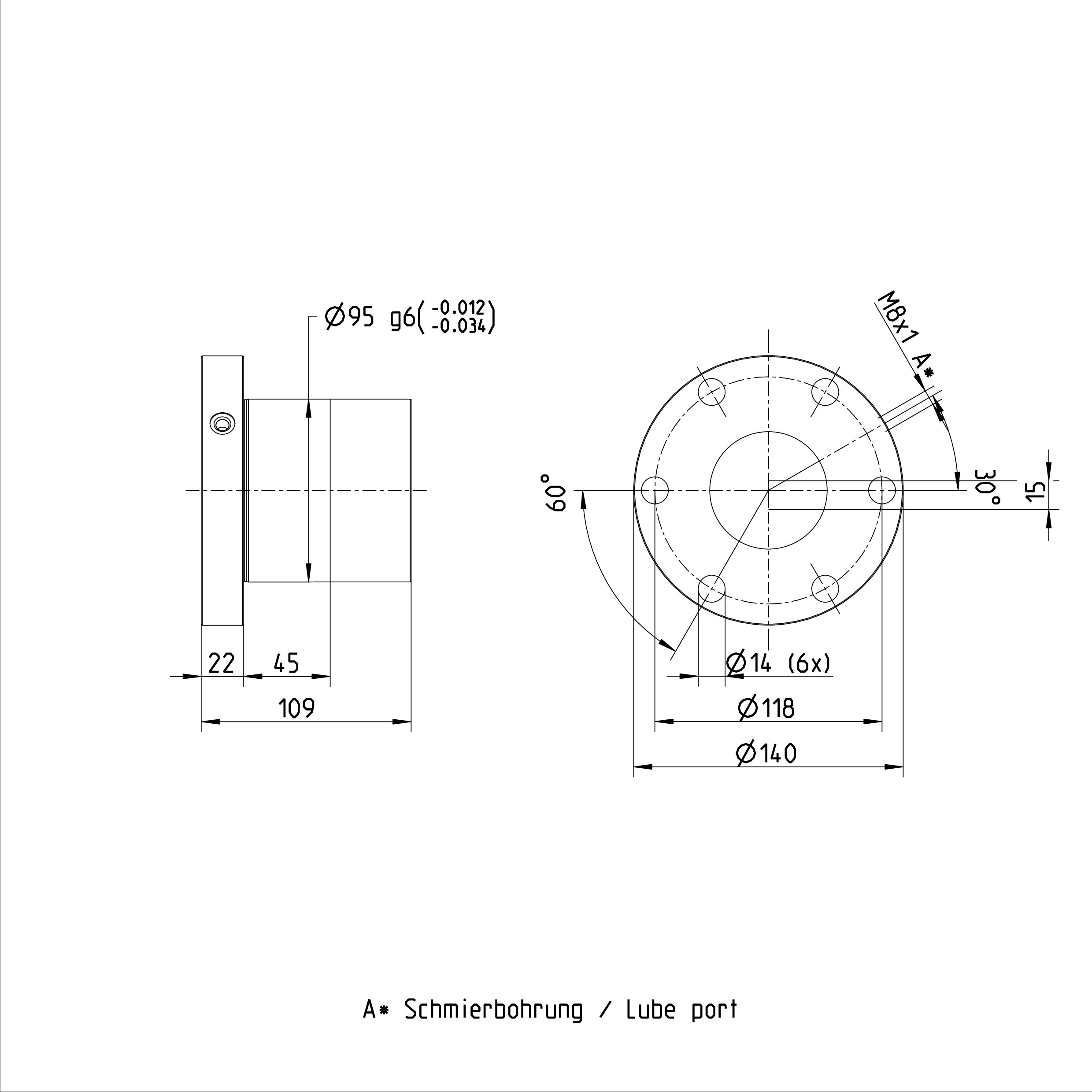 Flanged Single Nut FEM-E-S R151269013 63x40Rx6.5-2 Silent running ball screw nut details