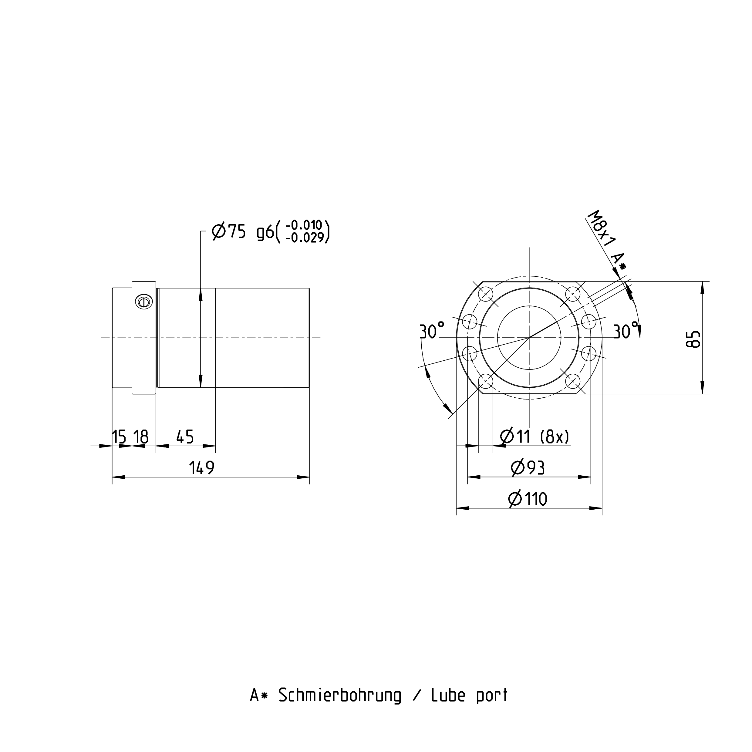 R151259032 Rexroth FED-E-B Ball Nuts R1512 Series 50 x 40 R x 6.5 - 6 supplier