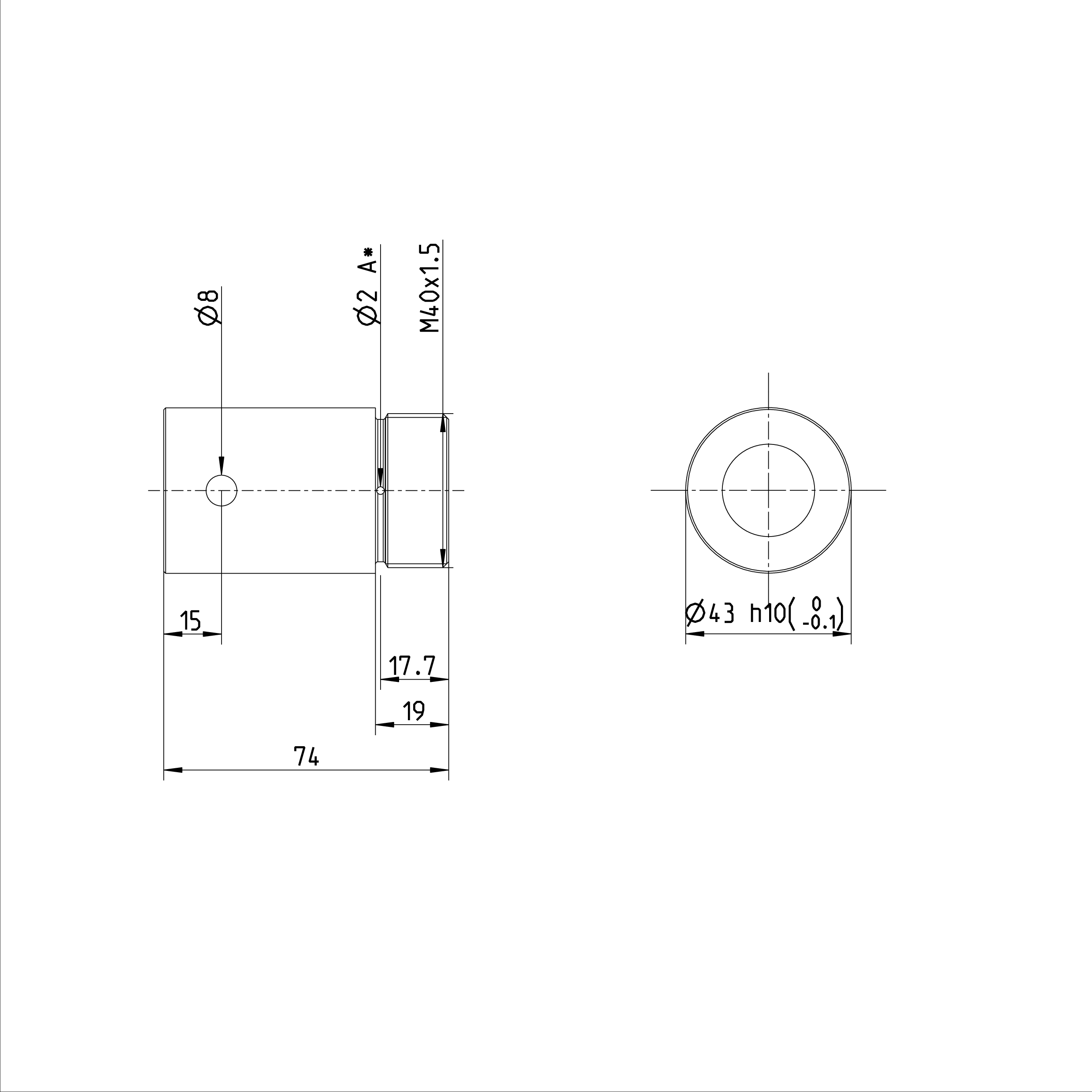 REXROTH R254220015 Cylindrical Screw-in Single Nut for Linear Slide details