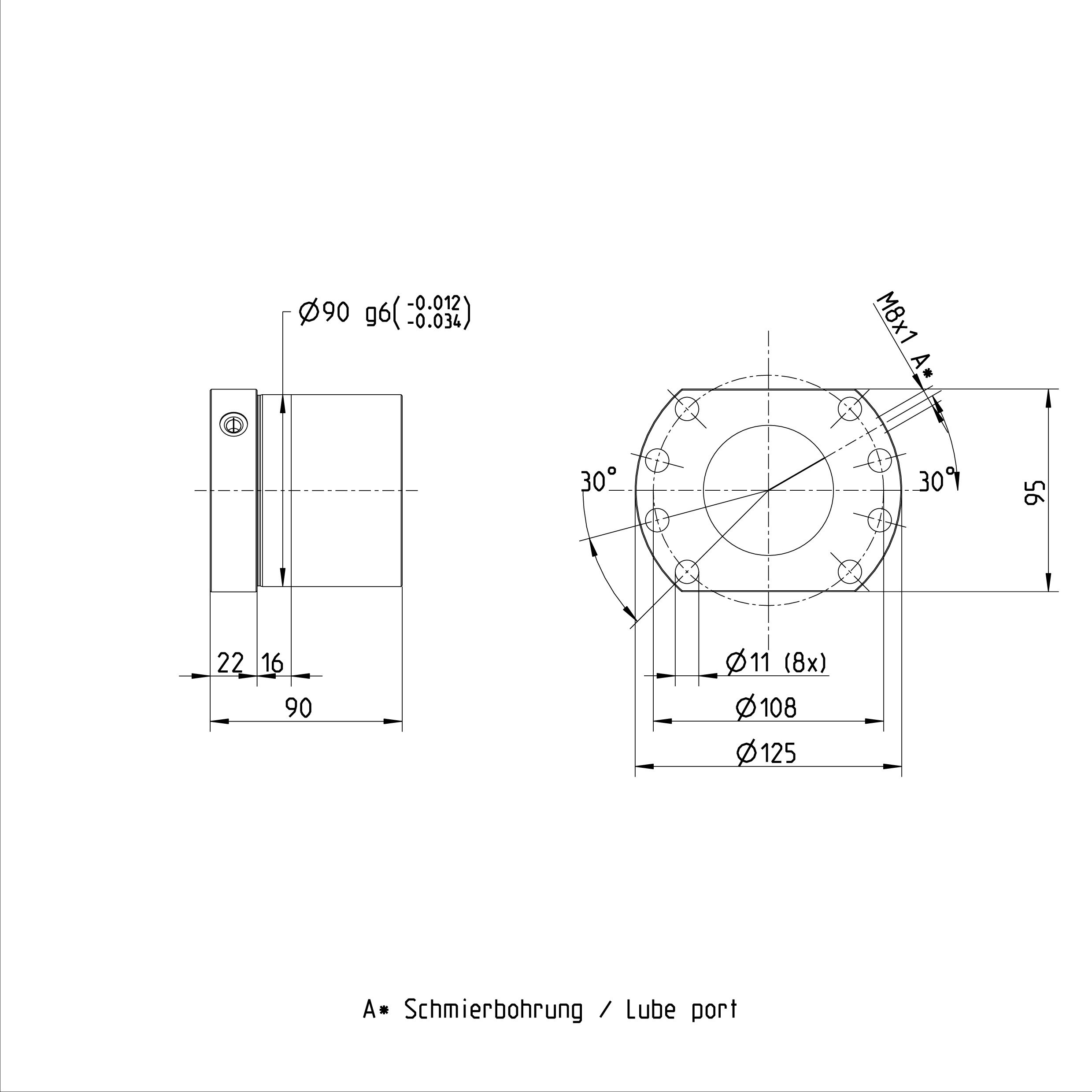R150264084 Rexroth Ball Screw Nut Type B Flange Rexroth FEM-E-B  63 x 10R x 6 - 6 Ball Screw supplier