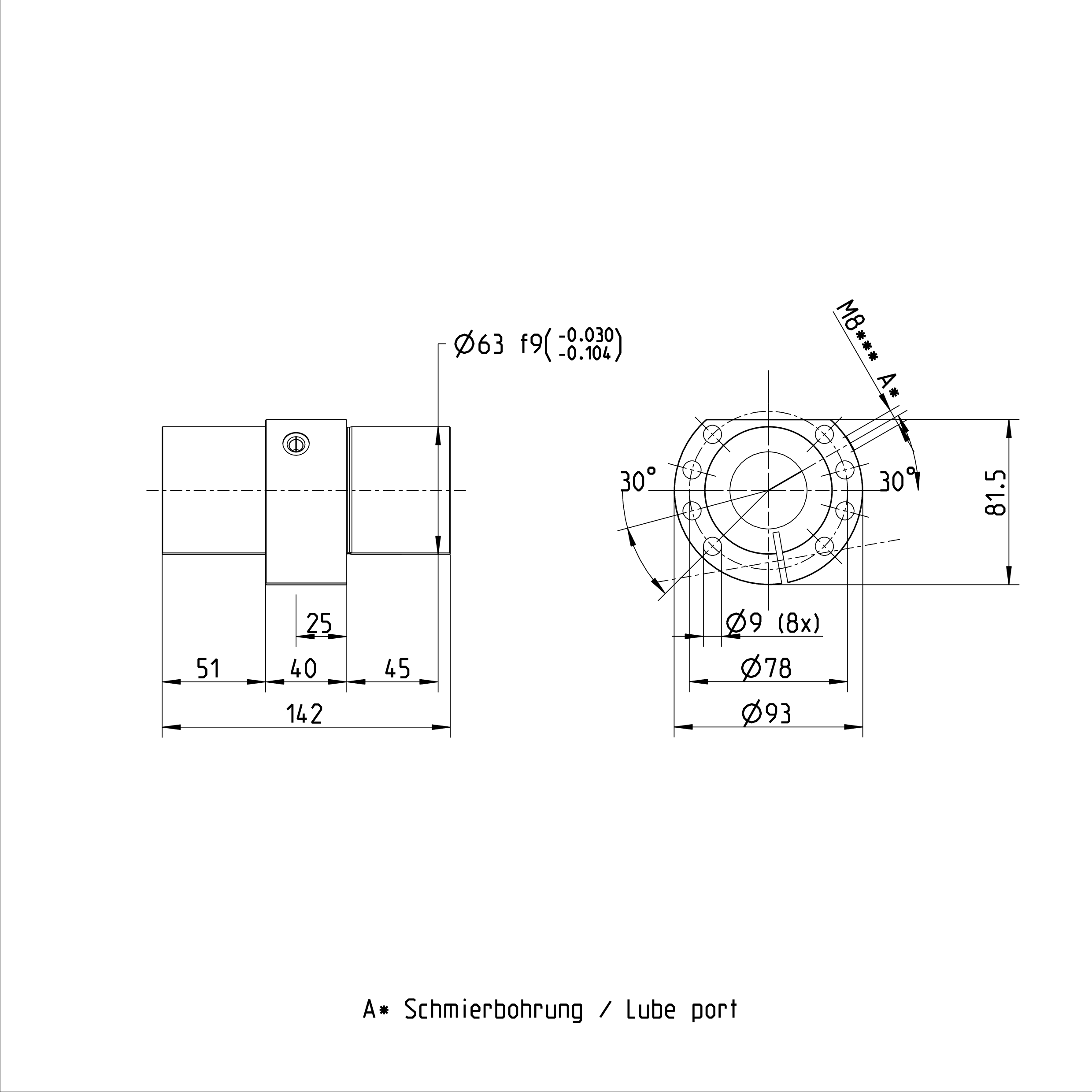 R151249055 SEM-E-C 40 x 40R x 6 - 3 Ball Screw Nut SN-R Rolled Screw supplier