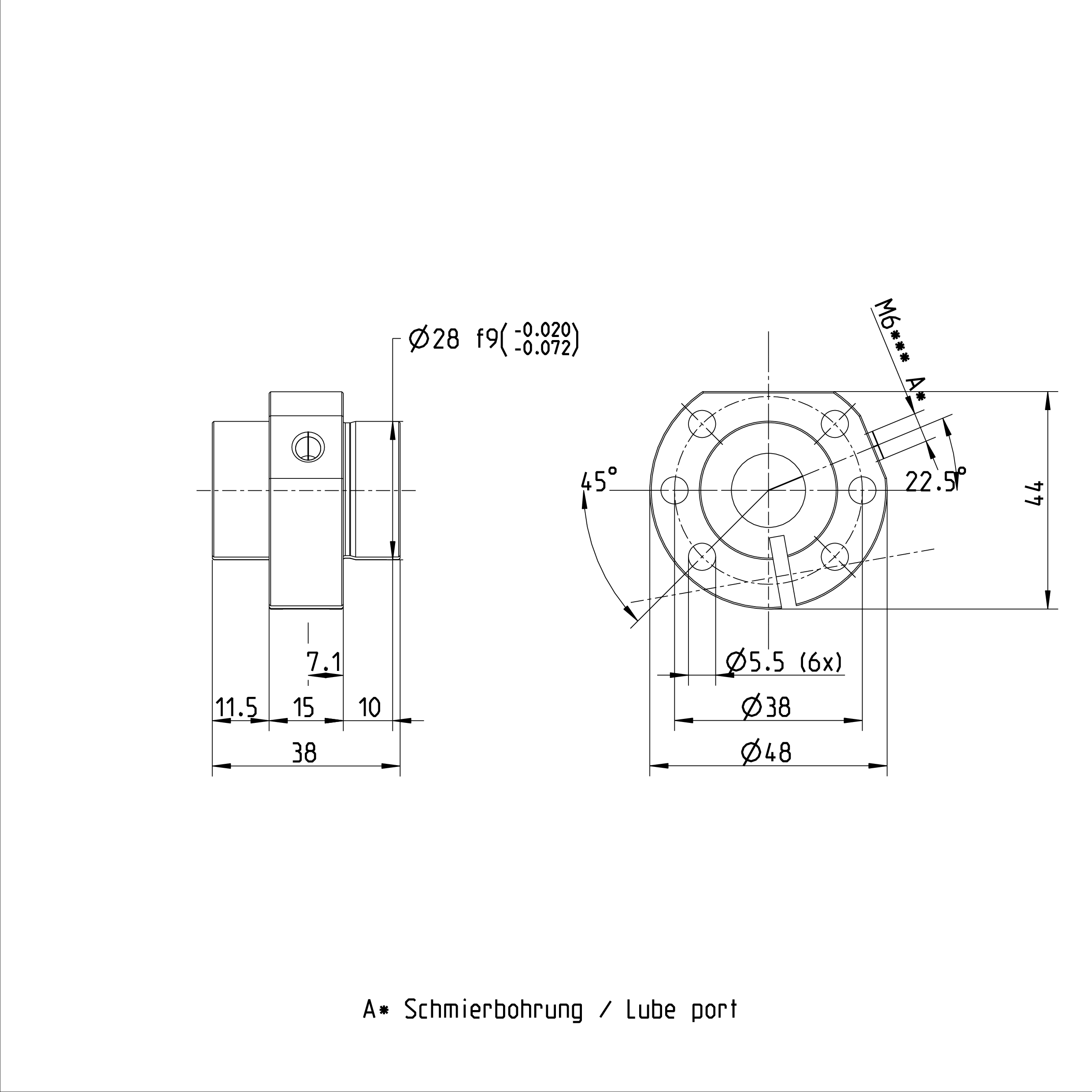Rexroth Standard Ball Nuts R151201055 Adjustable Backlash-free Single Nut  factory