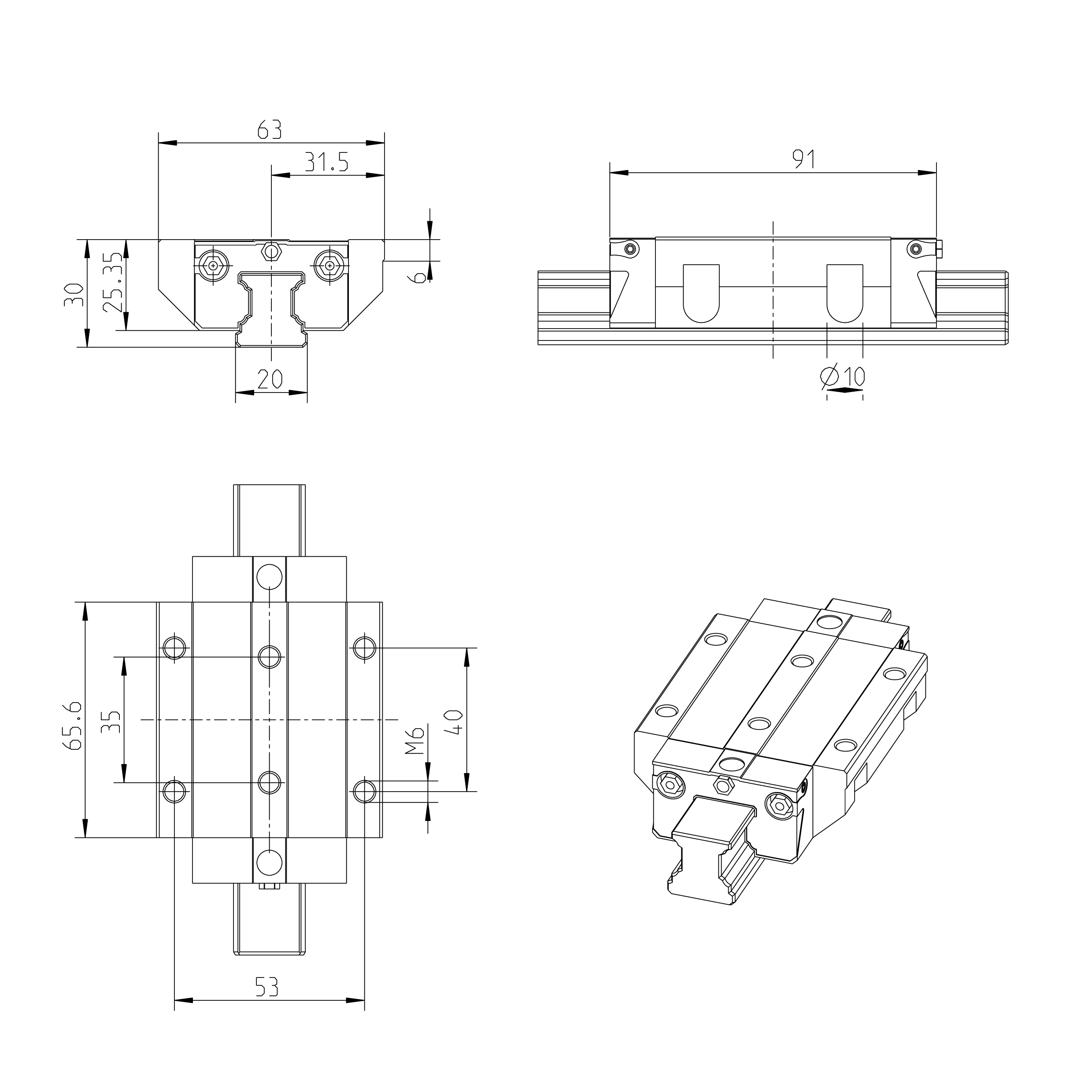 R165381920 FLS Rexroth FLS Heavy-duty Precision Slider KWD-020-FLS-C1-U-1 factory