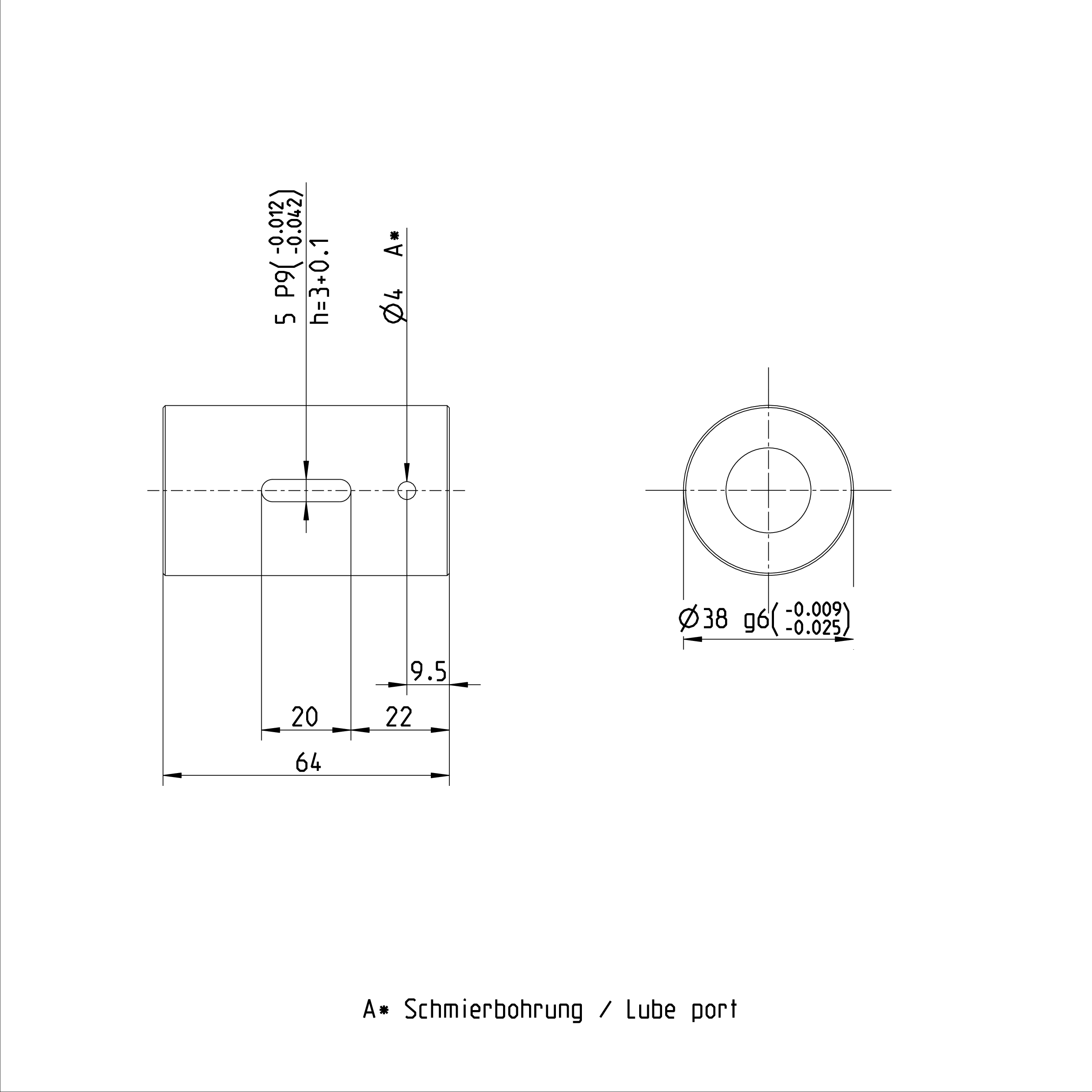 20 x 20R x 3.5 - 2 SEM-E-S Cylindrical Ball Nut R151217012 Rexroth Ball Nut details