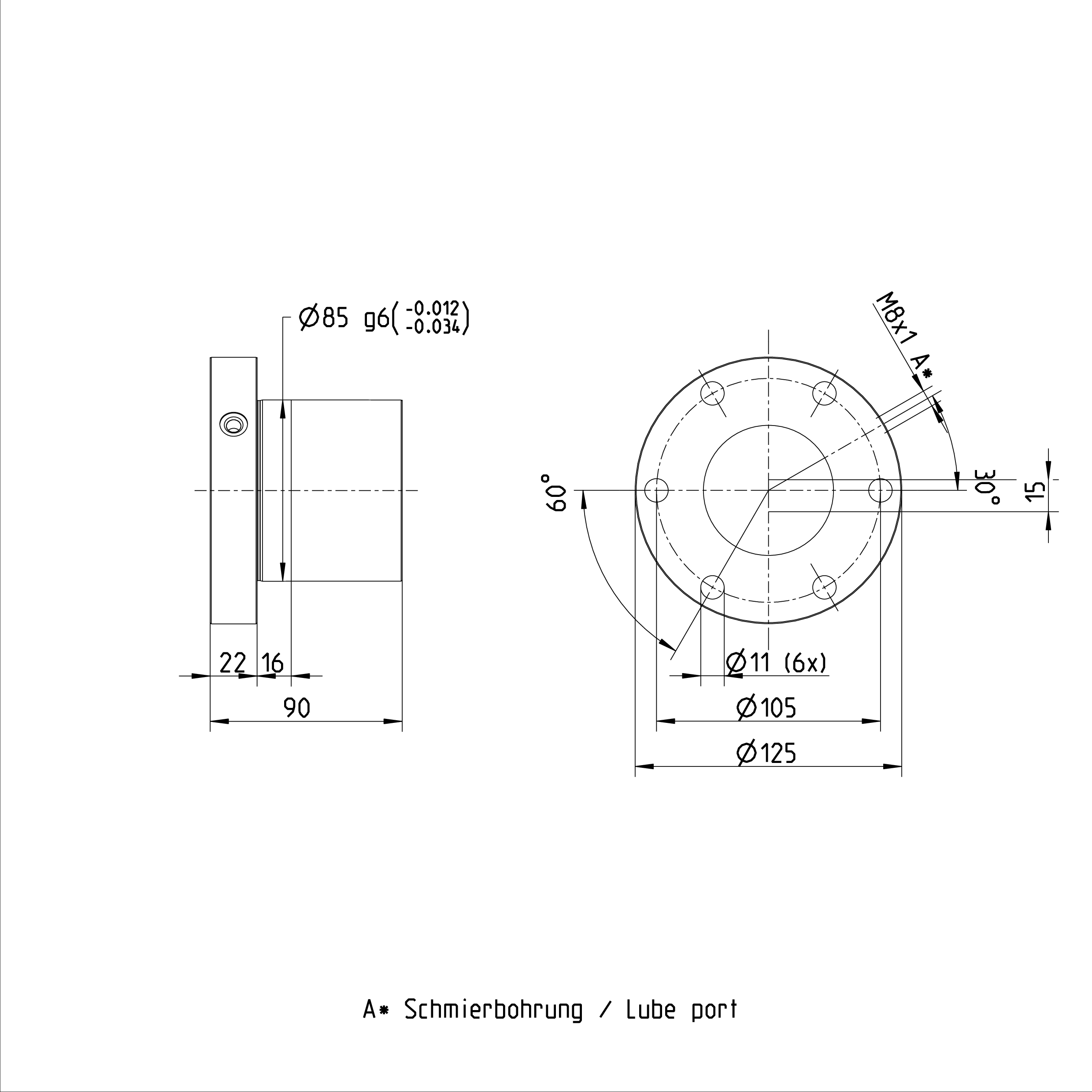 REXROTH R151264013 Ball Screw Nut FEM-E-S 63x10Rx6-6 Flanged Single Nut R151264013 factory