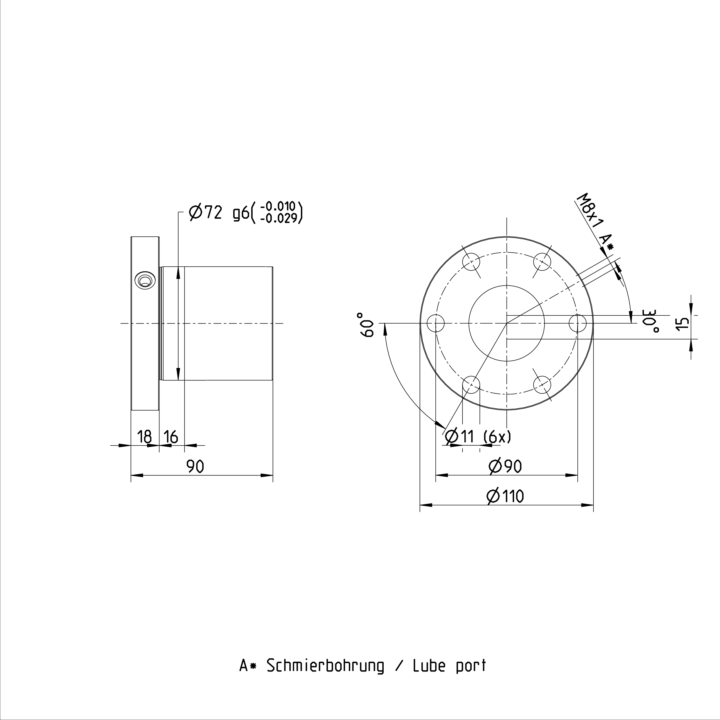 REXROTH 50x10Rx6-6 FEM-E-S R151254013 Ball Screw Nut Right-hand Spiral Single Nut details