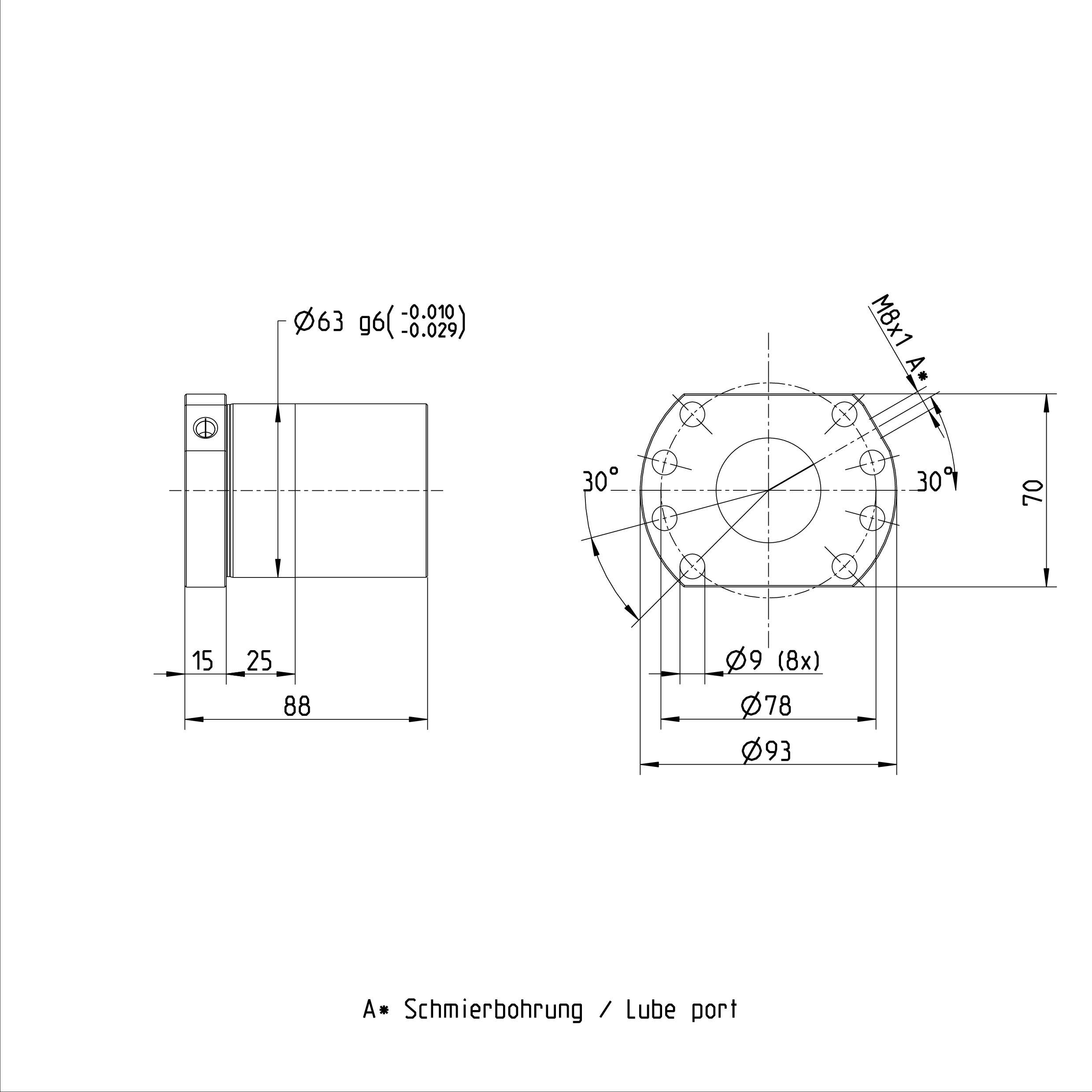 R150247083 Rexroth FEM-E-B Preload Levels C0/C00/C1/C2/C3 R150247083 Ball Nut factory