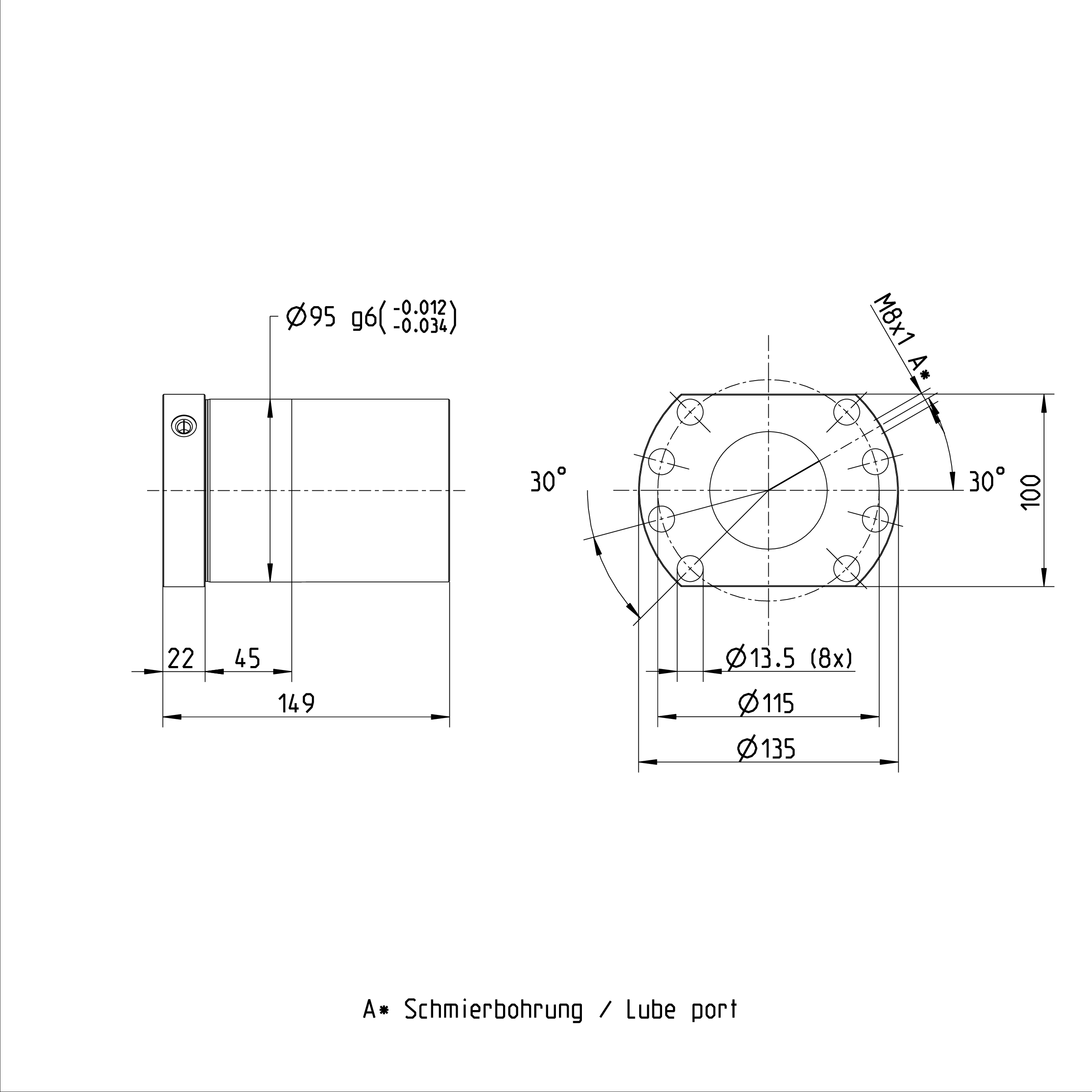 R150269063 Ball Screw Single Nut 63 x 40R x 6.5 - 3 Flange Nut FEM-E-B Ball Screw Nut supplier