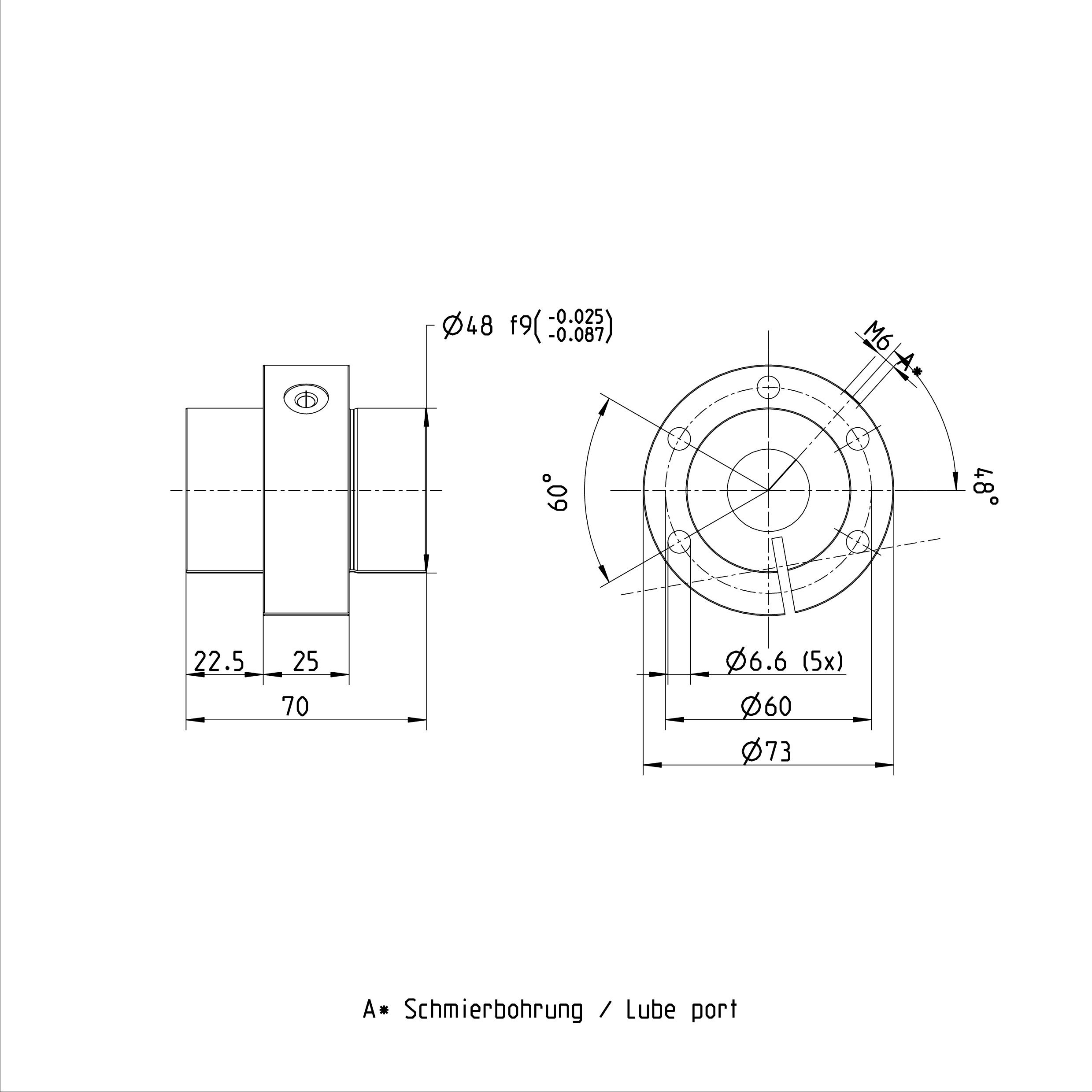 25 x 25R x 3.5 - 2 R151228014 Ball Nut with Standard Seal REXROTH R1512 Ball Nut supplier