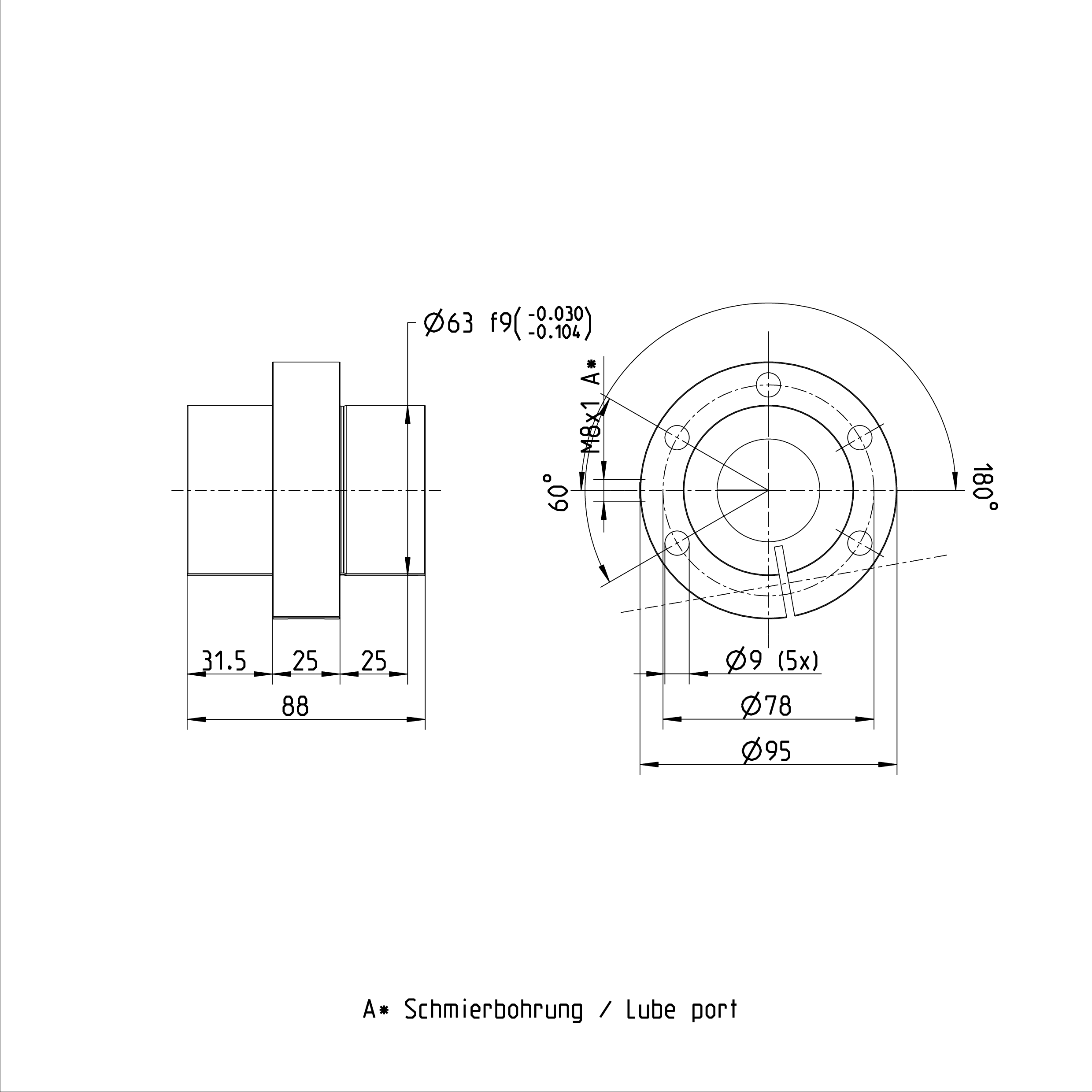 SEM-E-S Ball Nut R151247014 40 x 20R x 6 - 3 Internal Circulation Ball Nut factory
