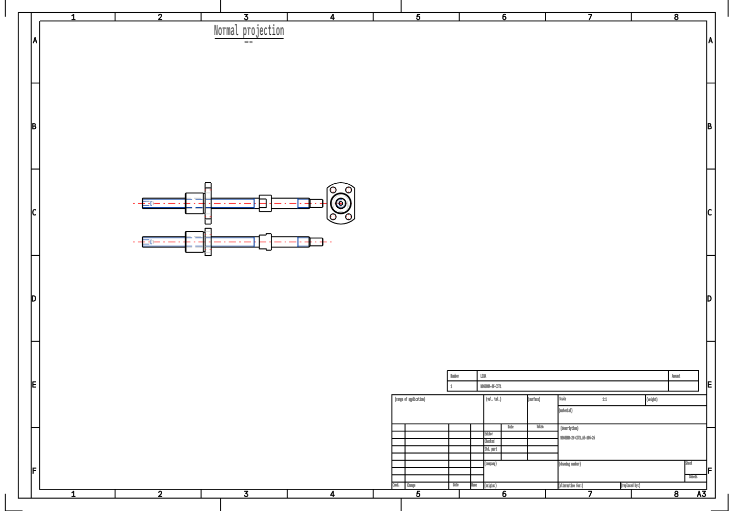 W0600MA-2Y-C3T1 Internal Circulation Ball Screw Finished Ball Screw at the Shaft End manufacture