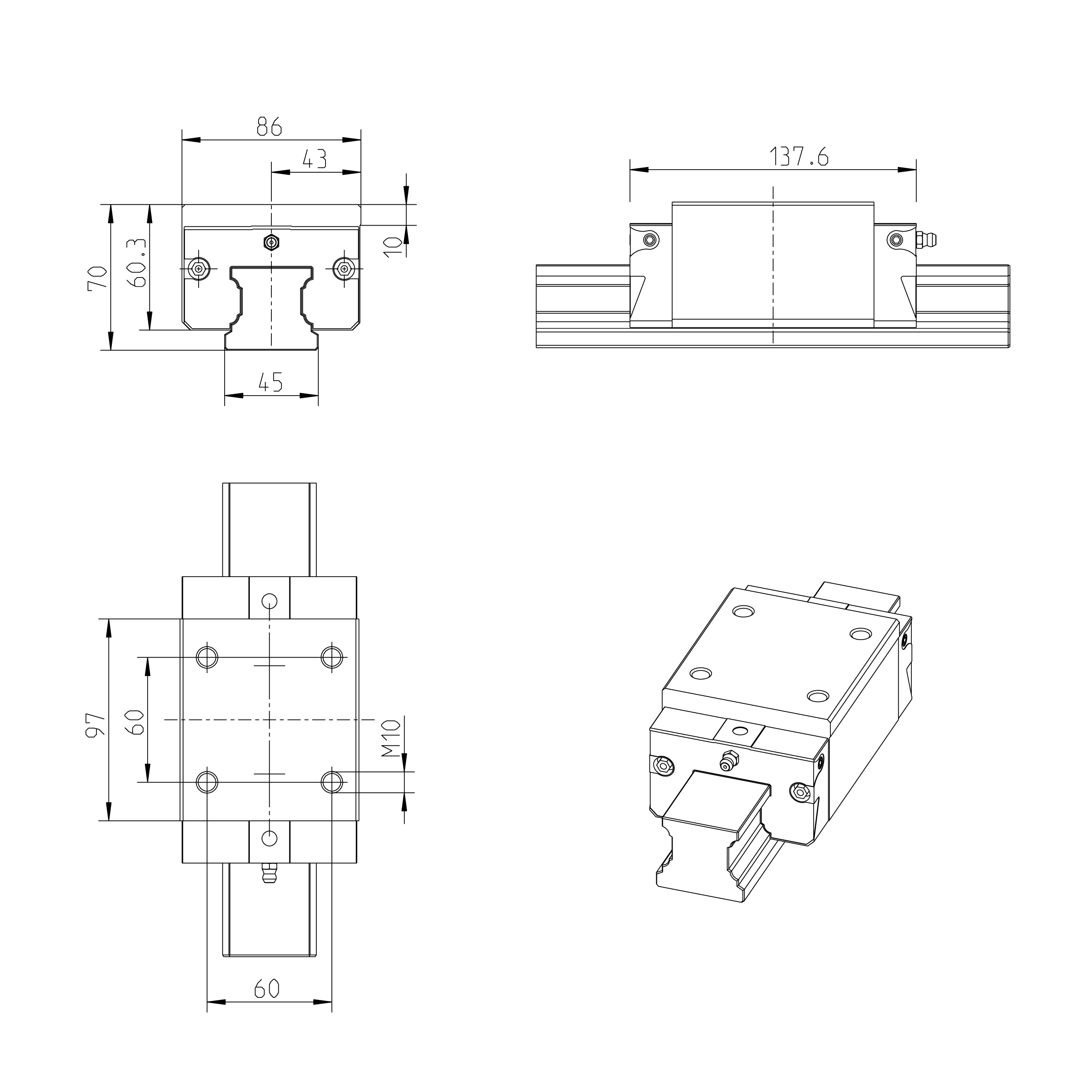 R162149322 Rexroth heavy-duty slider KWD-045-SNH-C0-H-1 SNH Series manufacture
