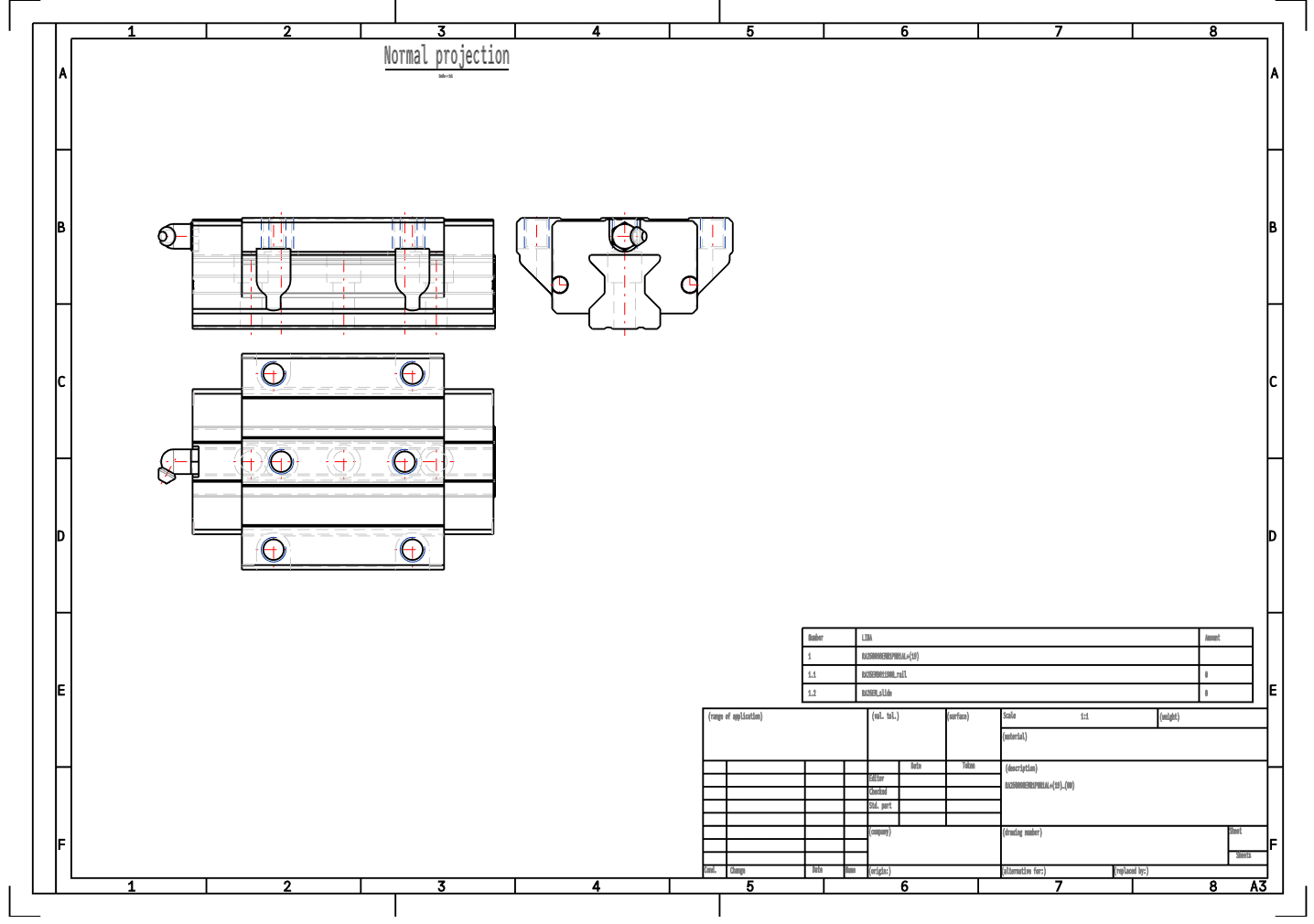 RA25EM Standard Long High Load Linear Guide NSK RA Series Linear Guide details