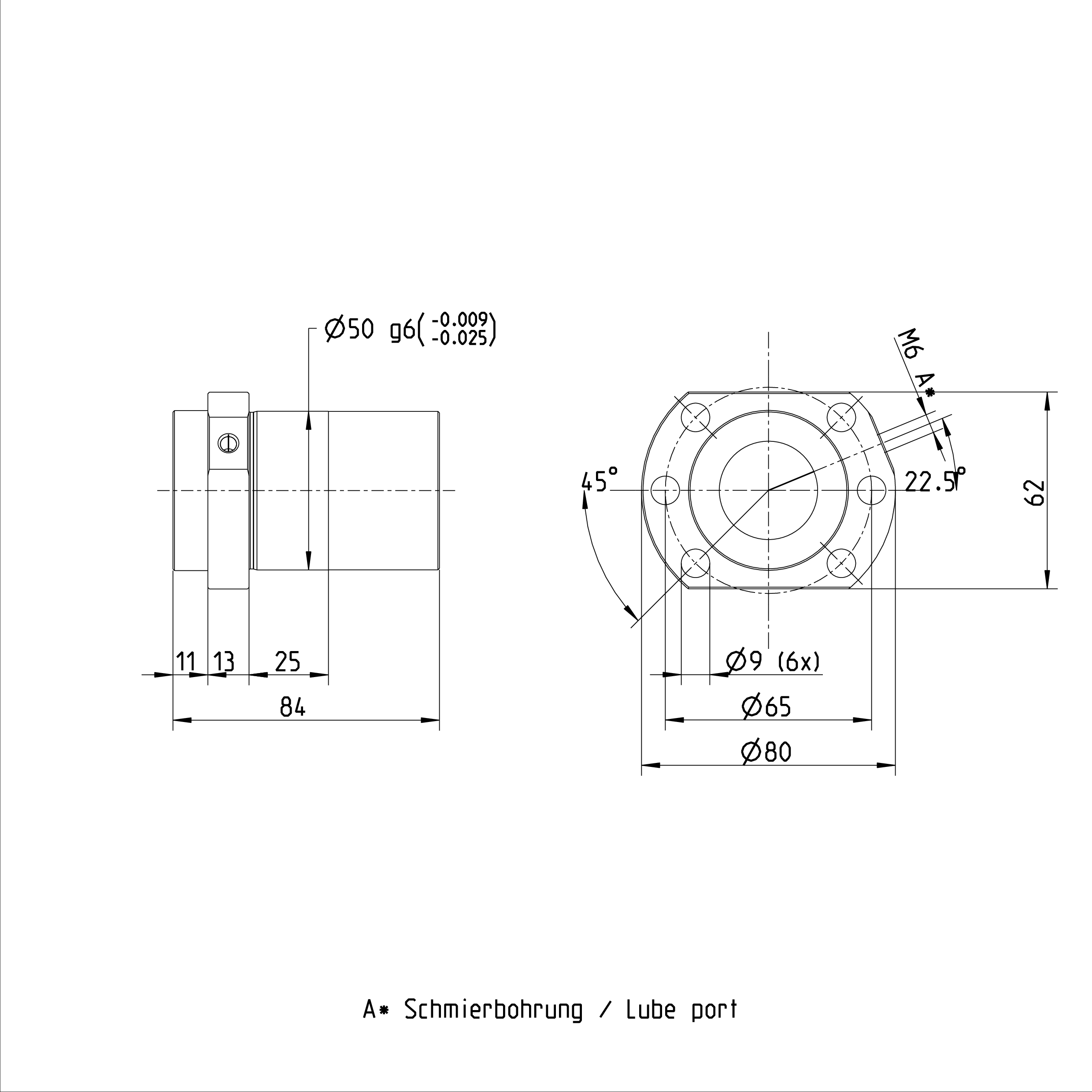 R151237032 Bosch Rexroth Flange Single Nut With Standard Seal factory