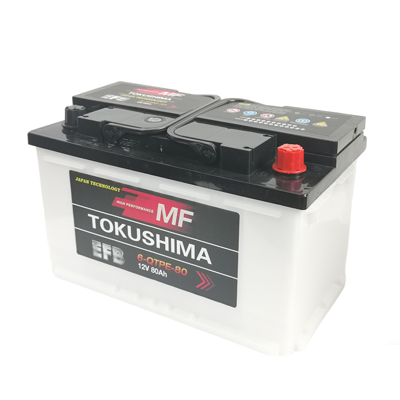 TOKUSHIMA EFB80 12 V 80 Ah start/stop-bilbatteri