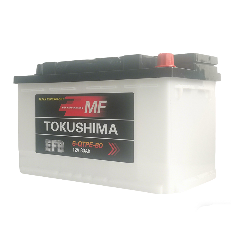 TOKUSHIMA EFB80 12 V 80 Ah start/stop-bilbatteri