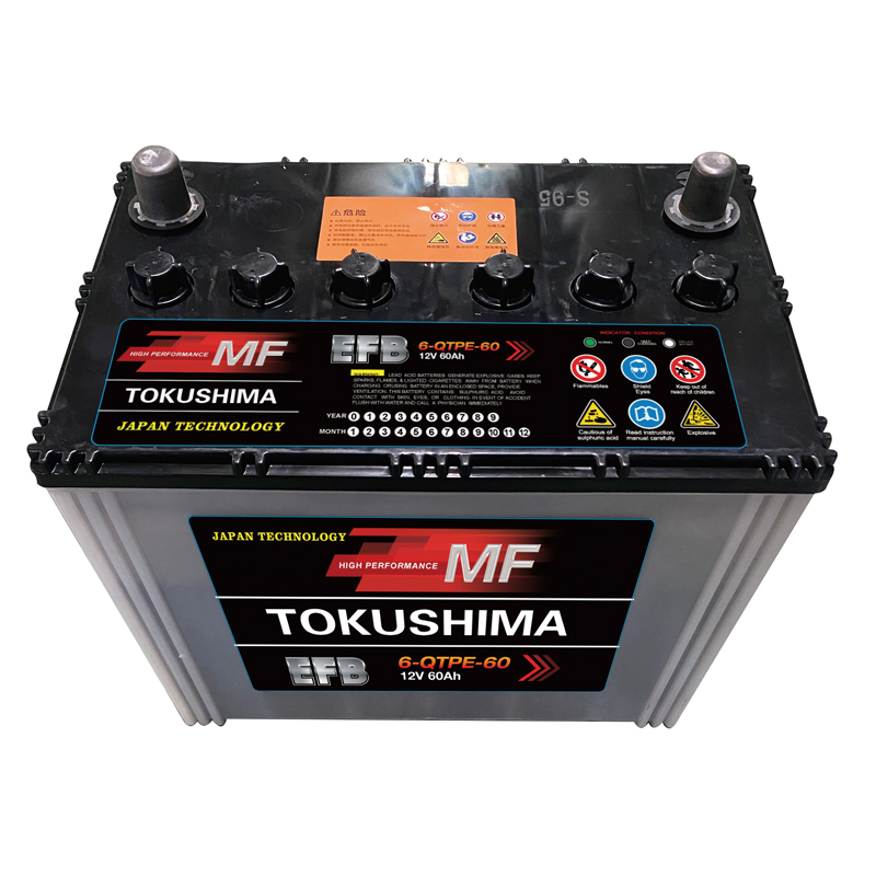 Bateri Kereta TOKUSHIMA EFB60 12V 60AH Mulakan dan Hentikan