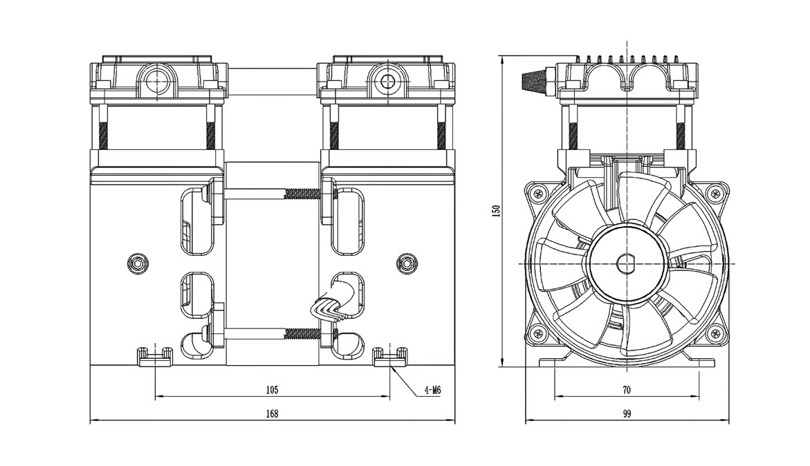 min piston vacuum pump for surgical aspiration equipment-1