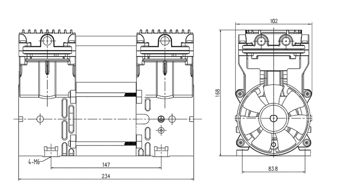 medical aspirator or vacuum dryer use 90l smv300p 90 oilless vacuum pump -1