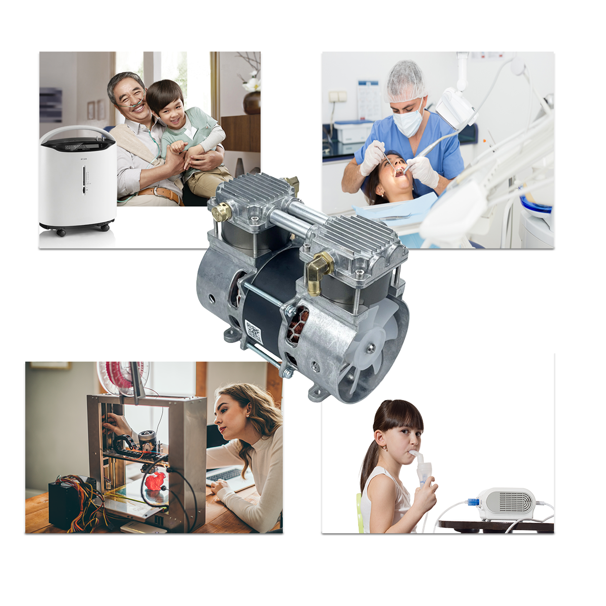Application Areas-Wide Range of Uses for Oilless Air Compressors and Vacuum Pumps