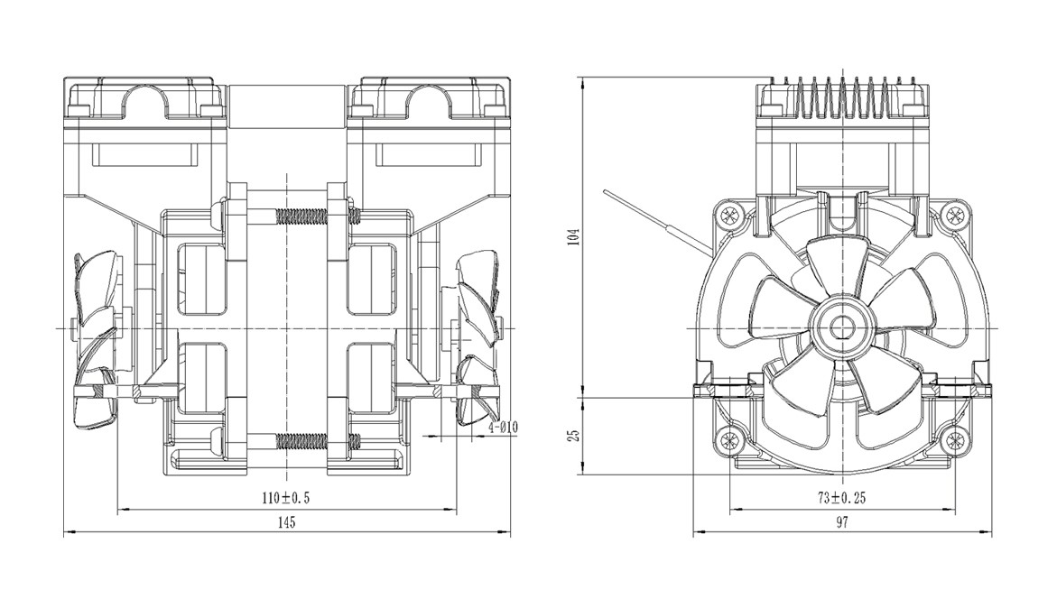 smv100p 30 oilless vacuum pump for medical aspirator-1
