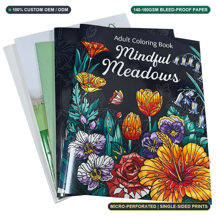Custom Adult Coloring Books: Thick Artist Paper & Perforated Pages