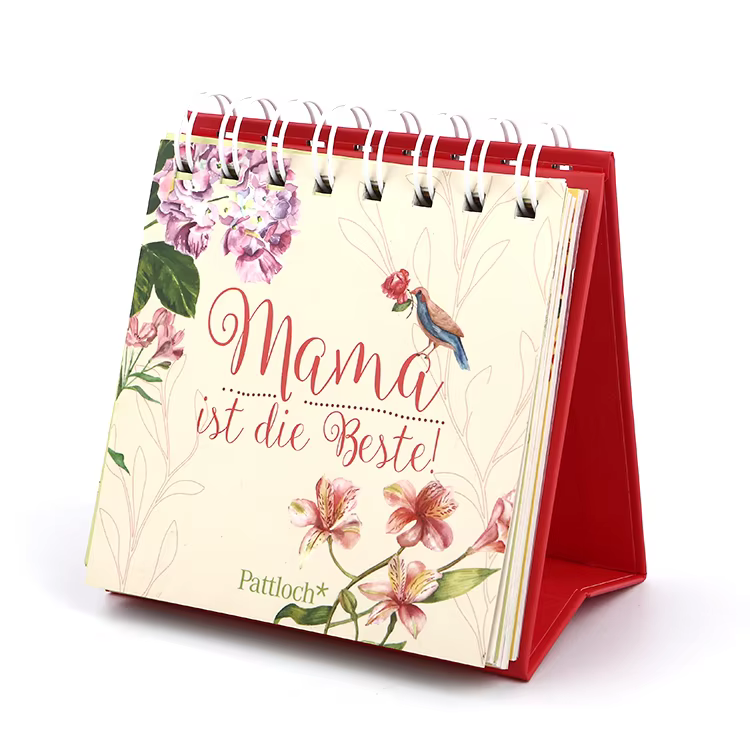 2026 Custom Logo Printing Paper Calendar Spiral Desk Calendar Creative Design Monthly Table Calendar Business Gift Set supplier