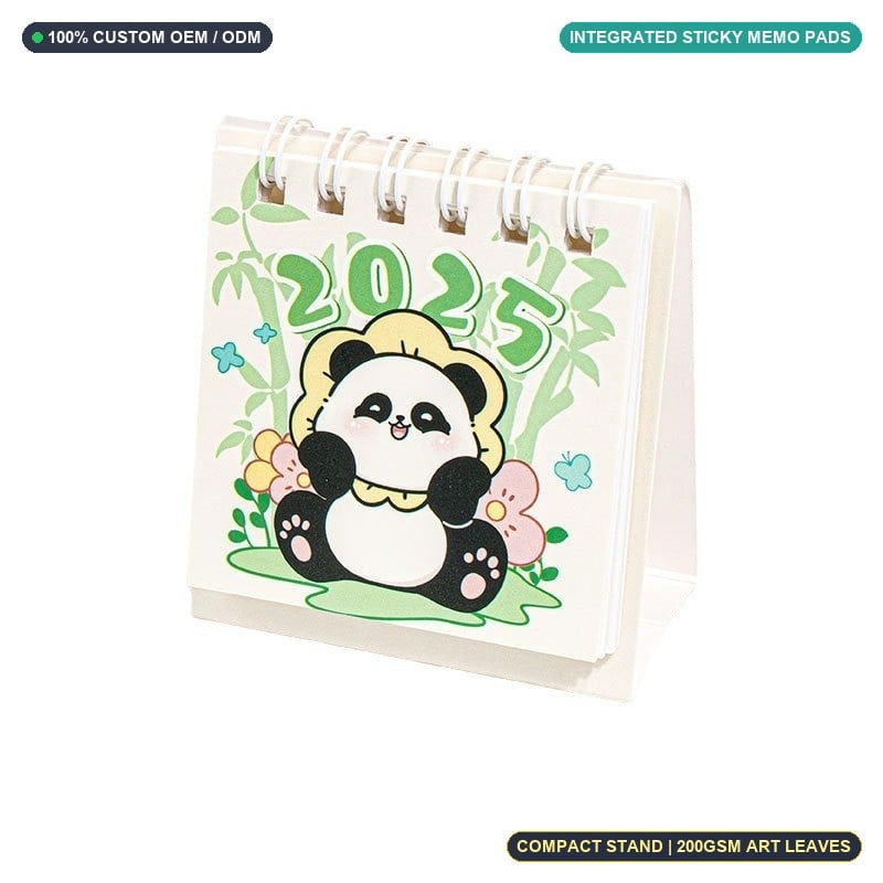 Compact Mini Desk Calendars with Memo Note Pads