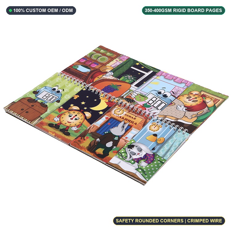 Custom Wire-O Children's Storybooks with Rounded Board Pages